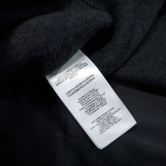 Chaps Black Gray Coastal Sweater Fleece Vest Men's Big & Tall Size XLT Full Zip - Picture 5 of 7